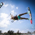Kiteboarders ready to sail