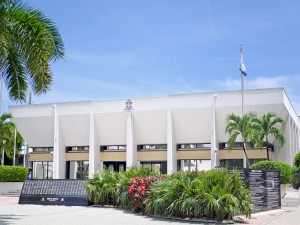The Law Courts Building in downtown George Town.