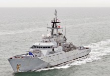 HMS Mersey heads back to Cayman