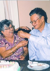 Francine and Vernon Jackson celebrate their 60th wedding anniversary in 2011.