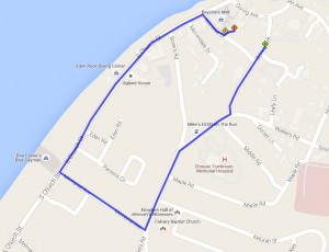 The Valentine's Mile route