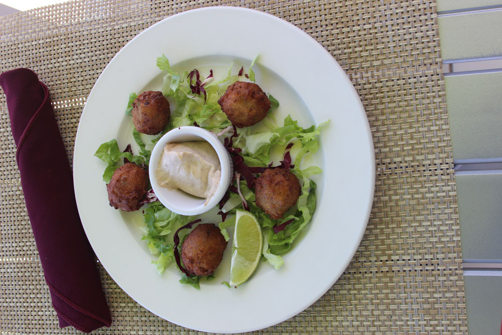 Hot and tasty conch fritters. - Photo: Elphina Jones