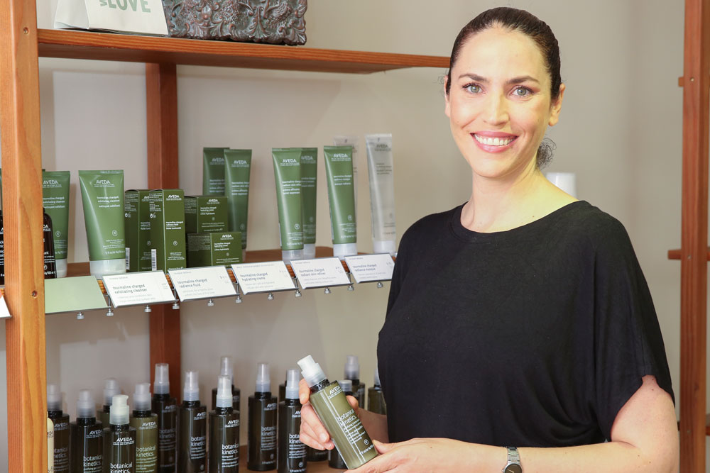 Lauren Marks with some of the Aved products available at Halo Spa. Photo: Stephen Clarke