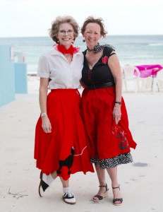 Pattie Sowell and Doris Black are fully decked out.