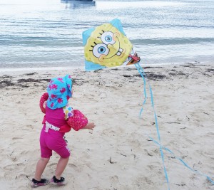 SpongeBob SquarePants gets in on the kiting action.