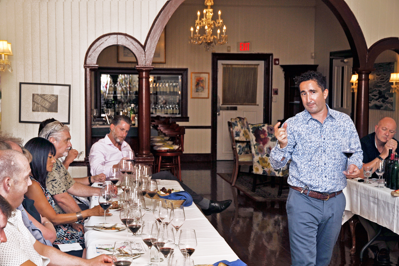 Grand Old House wine director and head of operations Luciano De Riso gives an informative talk about each of the wines.