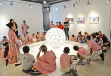 Primary school students tour Carnival exhibition