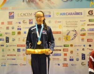 Sabine Ellison won two gold medals and one silver medal at the Carifta Swimming Championships.