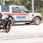 Motorbike, car collide