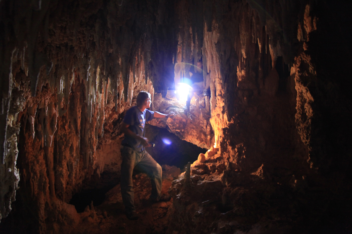 Cayman Brac nature guide Thomas ‘TJ’ Sevik, was instrumental in guiding the scientists through the caves. - Photo: Phil Manning