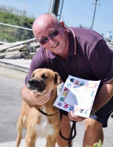 Nigel Cox poses with Fudge, the show’s biggest winner.