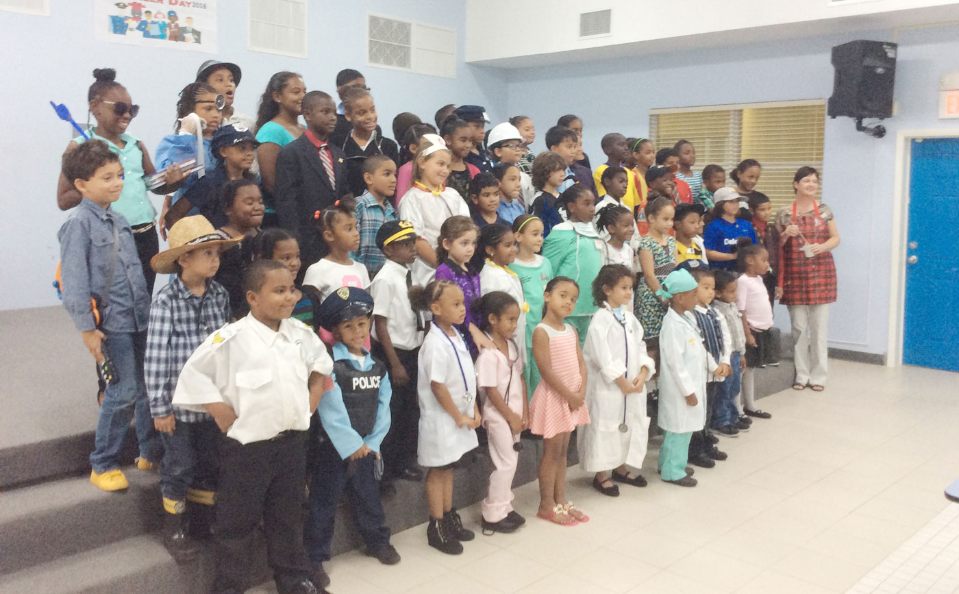 Students had a great time dressing up as workers in their chosen careers.