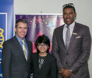 From left, Andrew McCartney, managing director RBC Dominion Securities, piano prodigy Joey Alexander and RBC area vice president and country manager Omari Corbin