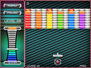 Try to get your ball between the two walls by bouncing it off your paddle at just the right angle.