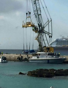 Police recovered the boat Tuesday and brought it back to shore.