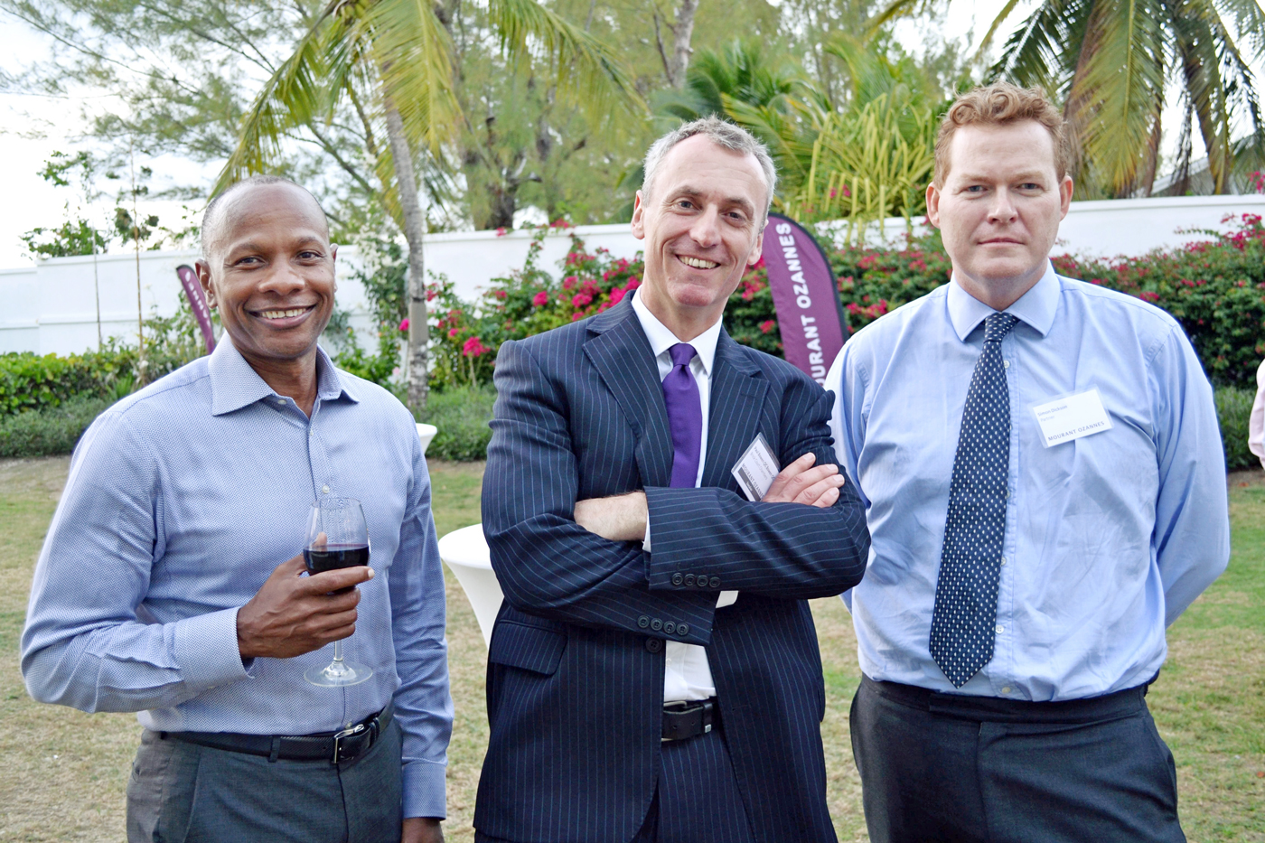 From left, Hector Robinson, Mourant Ozannes partner and seminar chair, with Paul Bowen, QC, of Brick Court Chambers and Simon Dickson, Mourant Ozannes partner.