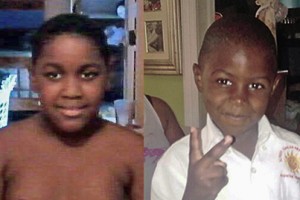 Kamron Brown, 11, and Kanyi Brown, 9, were among the five people missing at sea.