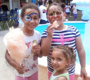 Face painting and cotton candy are staples at the fair.