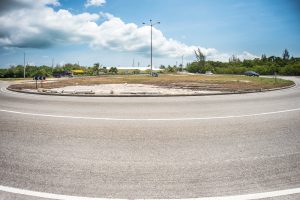 Crews have been working on the Red Bay roundabout, preparing to rebuild the road this summer. - PHOTO: TANEOS RAMSAY