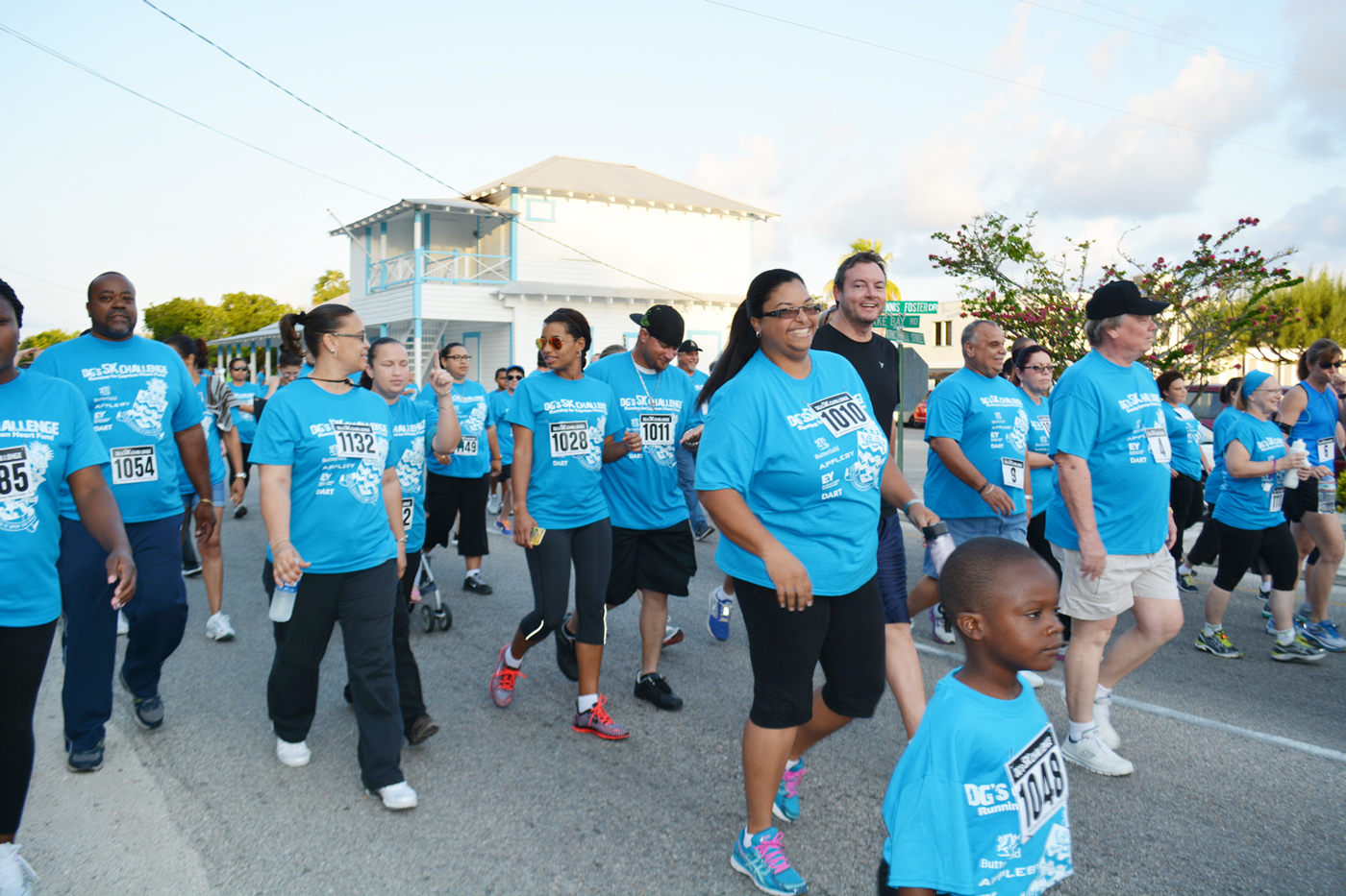 Enthusiastic participants set off on the Brac's 5K Challenge. - PHOTO: CHARLES GILMAN