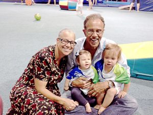 Eve Flowers, pictured with her husband Frank and two of her grandchildren.