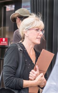 Michelle Bouchard arrives in court on Wednesday morning. - PHOTO: TANEOS RAMSAY