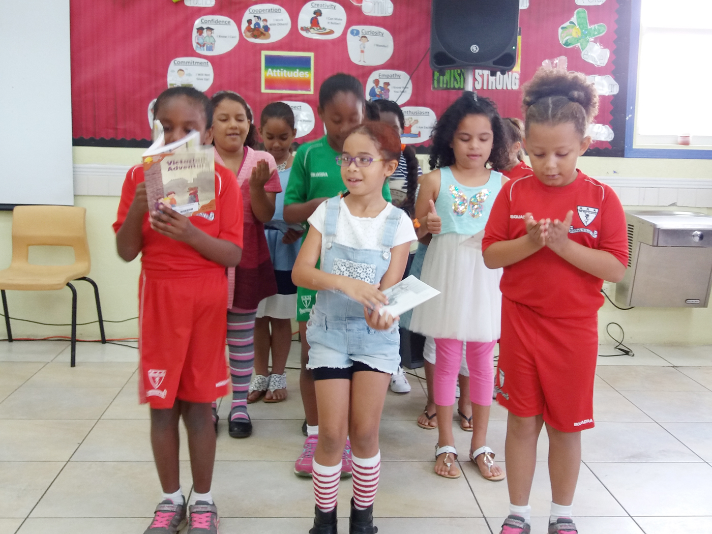 The Year 2 Simpson-Johnson class during their performance.