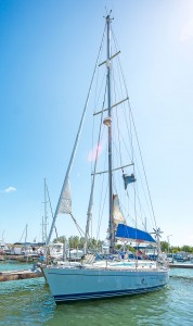 Keith White’s boat, Marathon, is currently moored at the George Town Yacht Club. - Photo: Taneos Ramsay.