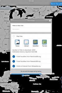 Once you've plotted your path, you can save all the information about the places over which you'll be flying.