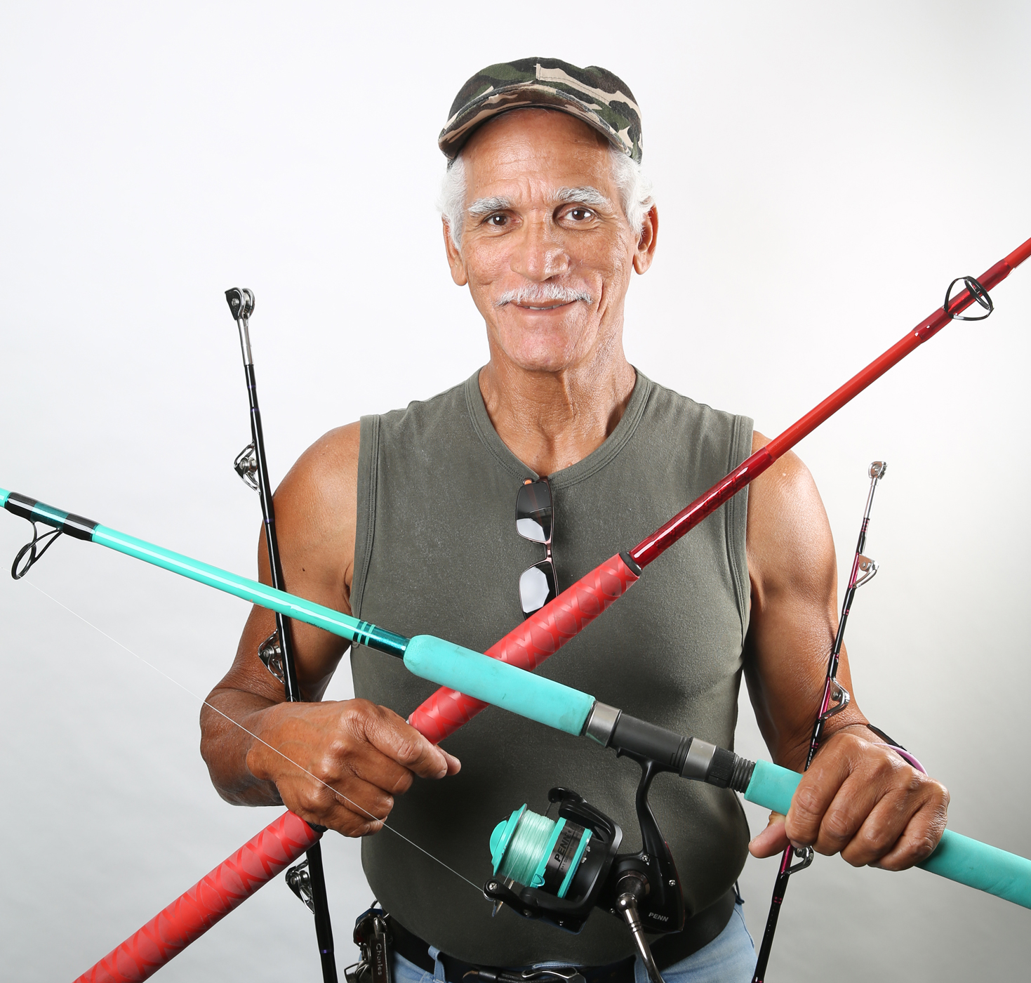 When he isn't making boats, he turns his hand to rods.