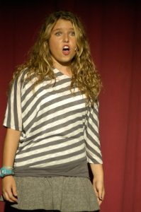 Mya Heiss playing the part of Serena Katz has an impressive singing voice.