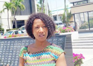 Fuambai Ahmadu outside court on Tuesday in Grand Cayman. – PHOTO: JAMES WHITTAKER