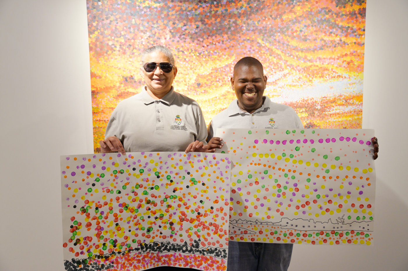 Ms. Finita Ebanks and Mr. Javon White joined the Sunrise Art Club, and display works influenced by Native Son artist, Gordon Solomon.