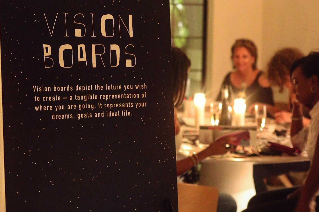 Guests created vision boards, which aim to offer a tangible representation of their dreams, goals and ideal life.
