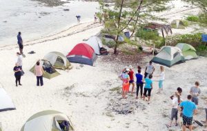 After journeying from West Bay, Dukers set up camp in Prospect.