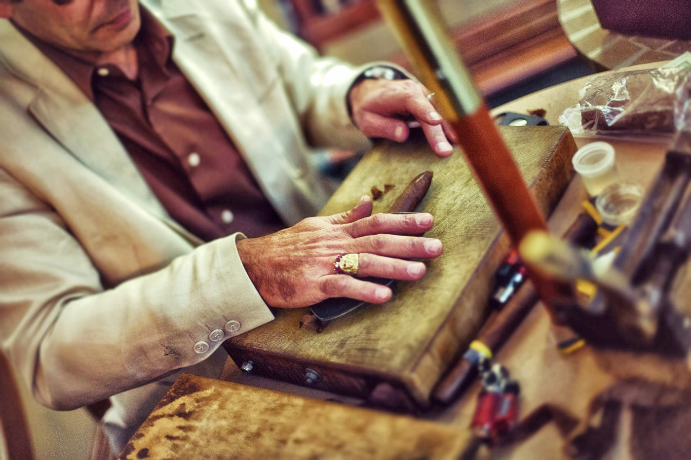 Cigar rollers or 'Torcedores' are revered for their work and take great pride in it.