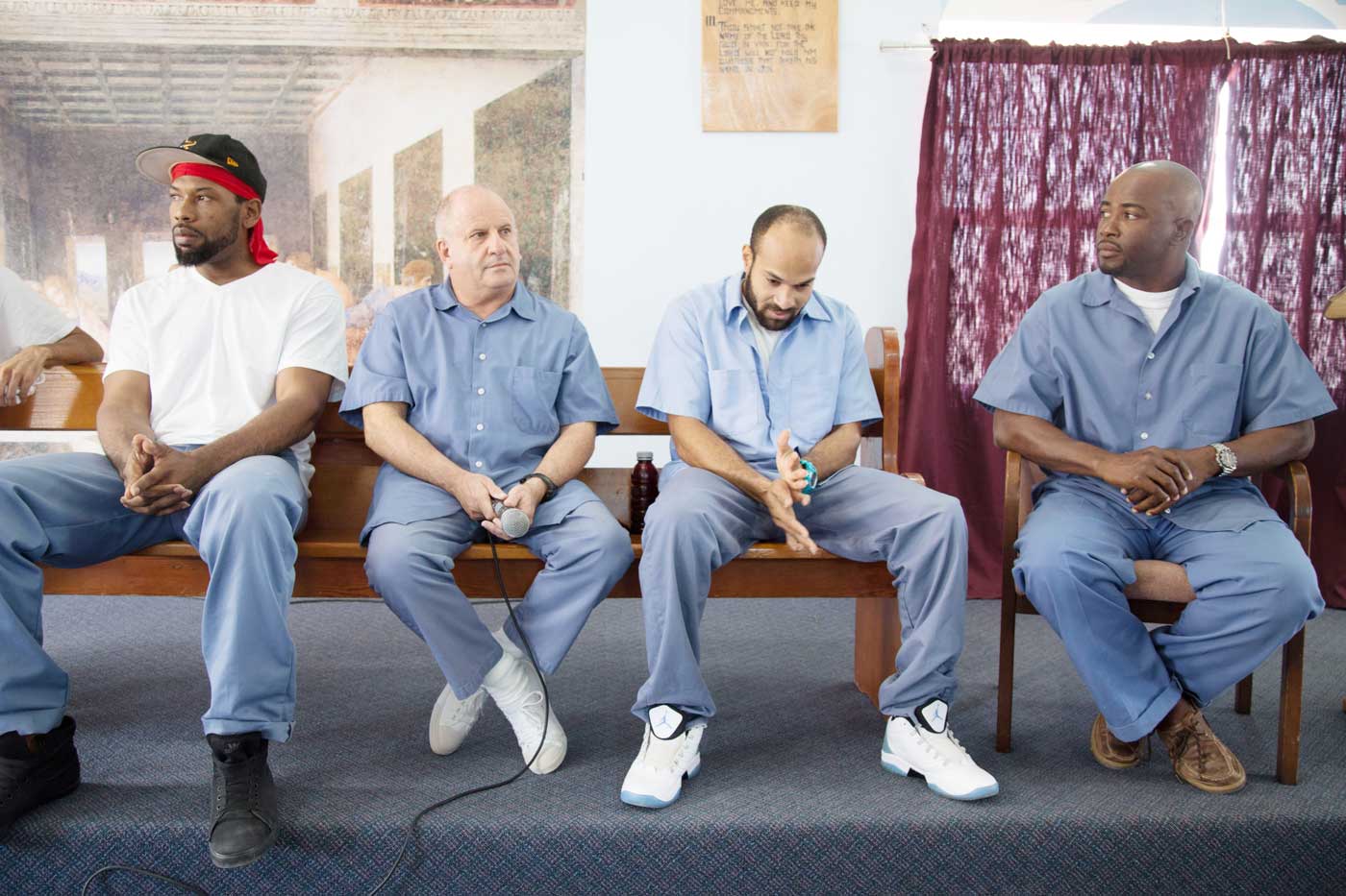 From left, prison inmates Christopher Myles, Michael Levitt, Trevino Bodden and Christopher Samuels. - Photos: Kelsey Jukam