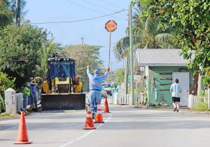 The Water Authority carries out work on the Bodden Town water main in January.