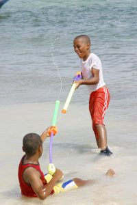 Summer fun at the beach.