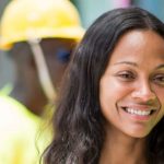 Actress Zoe Saldana promotes bone marrow donations