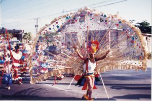 An impressive costume in the earlier days of carnival.
