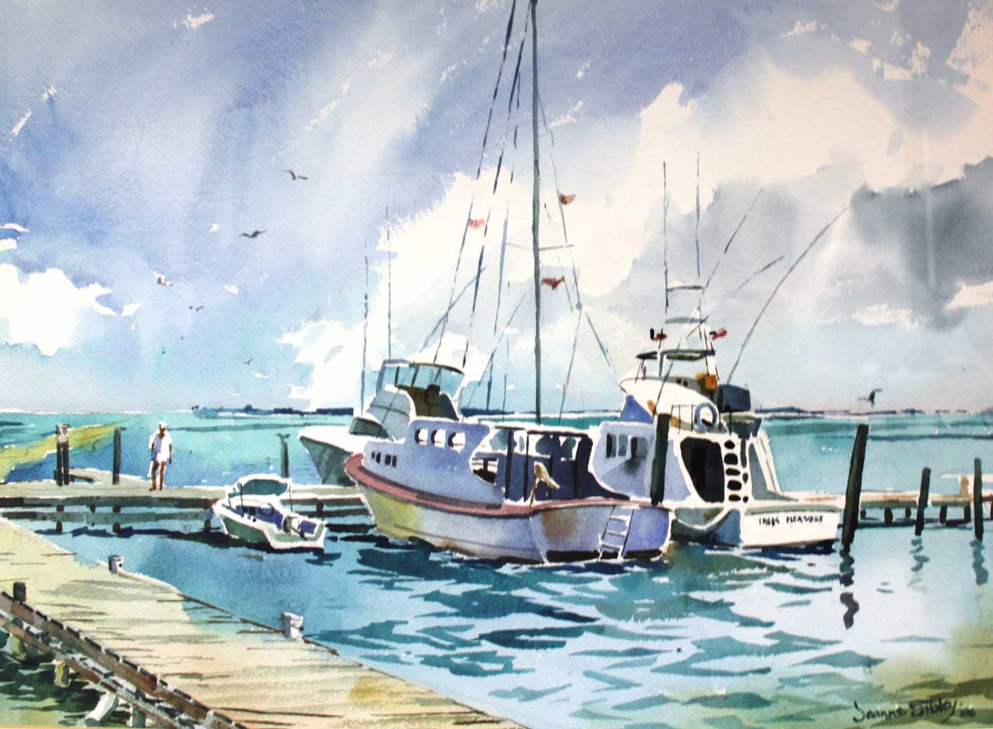 BoatsatMorgans_Joanne-Sibley-1986-32x25-Watercolour-(Read-Only)