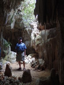 Ropes used to be the only way into this cave now accessed by a stairwell.