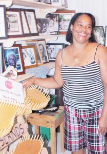 Corlene Scott-McLean checks out the display.
