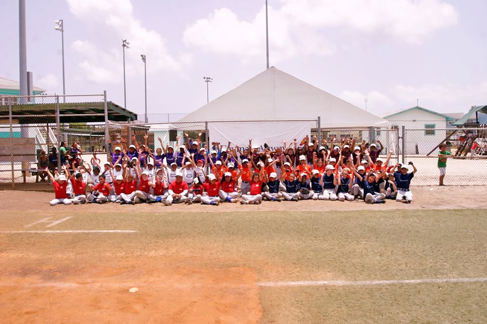 Little Leaguers pose for a picture at the 2015 fundraiser.