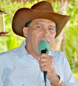 Andy Martin, performing in Utila. He is something of a celebrity in the Bay Islands.