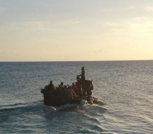 Cuban migrants passed by the Brac Monday evening.
