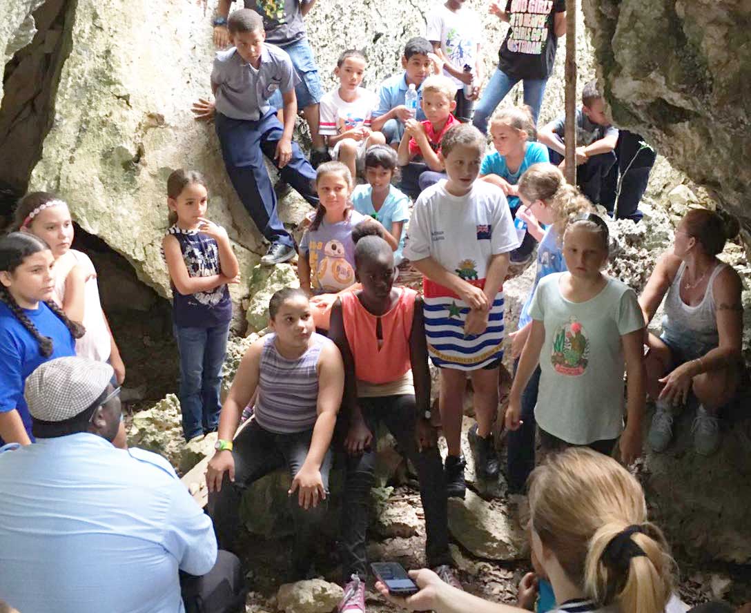 West End Primary students got to experience storytelling in a cave.