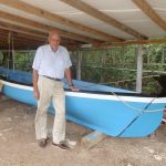 Refurbished catboat almost ready for display