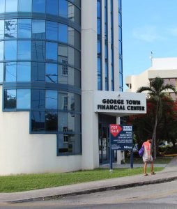 The George Town Financial Centre in downtown George Town is up for sale. - Photo: Brent Fuller